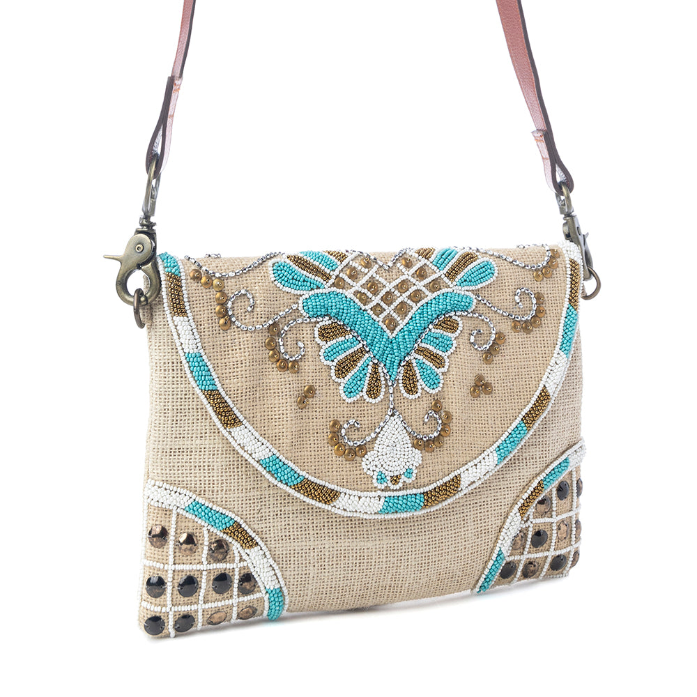 Desert Phoenix Crossbody Bag in Aqua Jewel