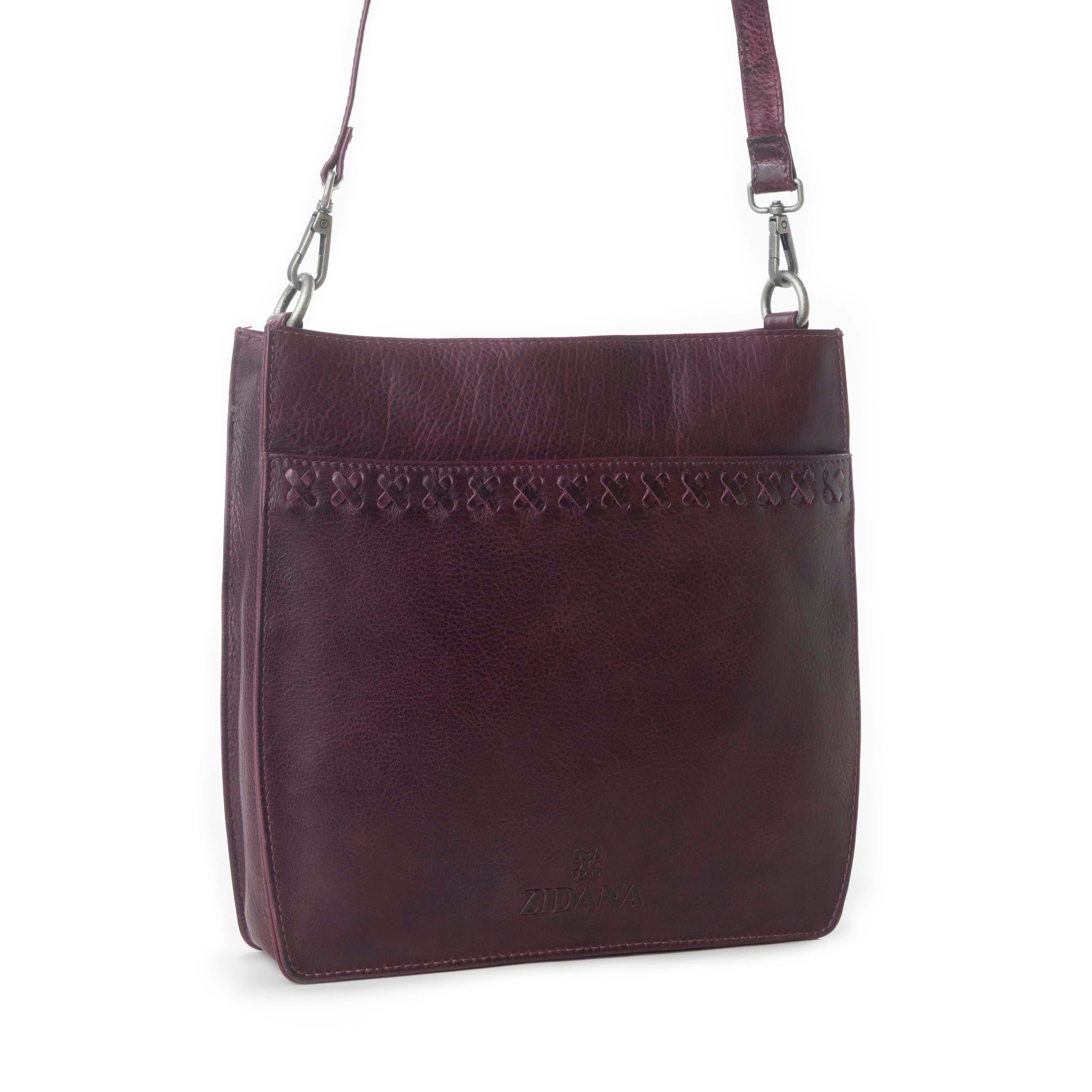 Zidana Mirelle Woven Veg Tanned Leather Sling Bag Variant Combo