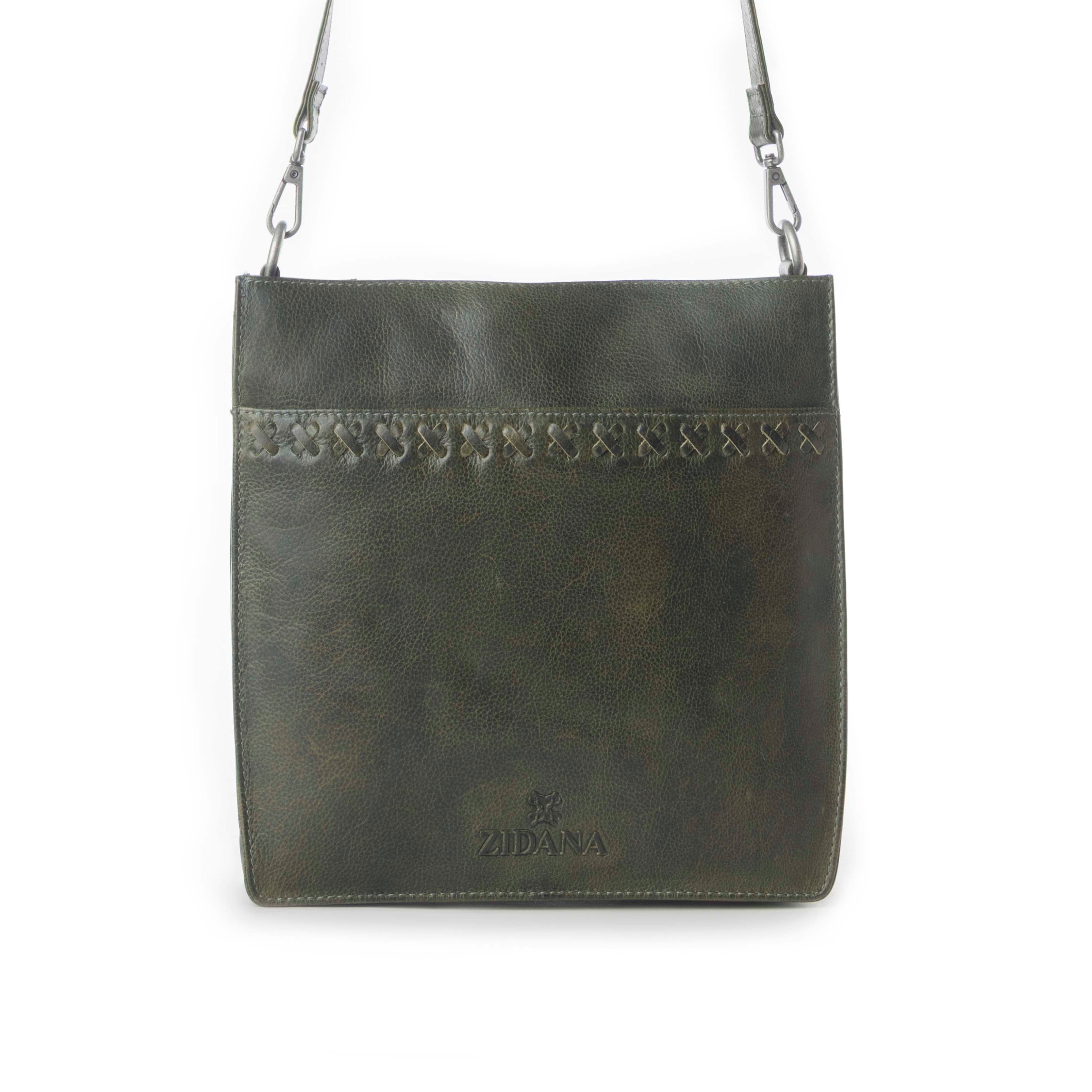 Zidana Mirelle Woven Veg Tanned Leather Sling Bag Variant Combo