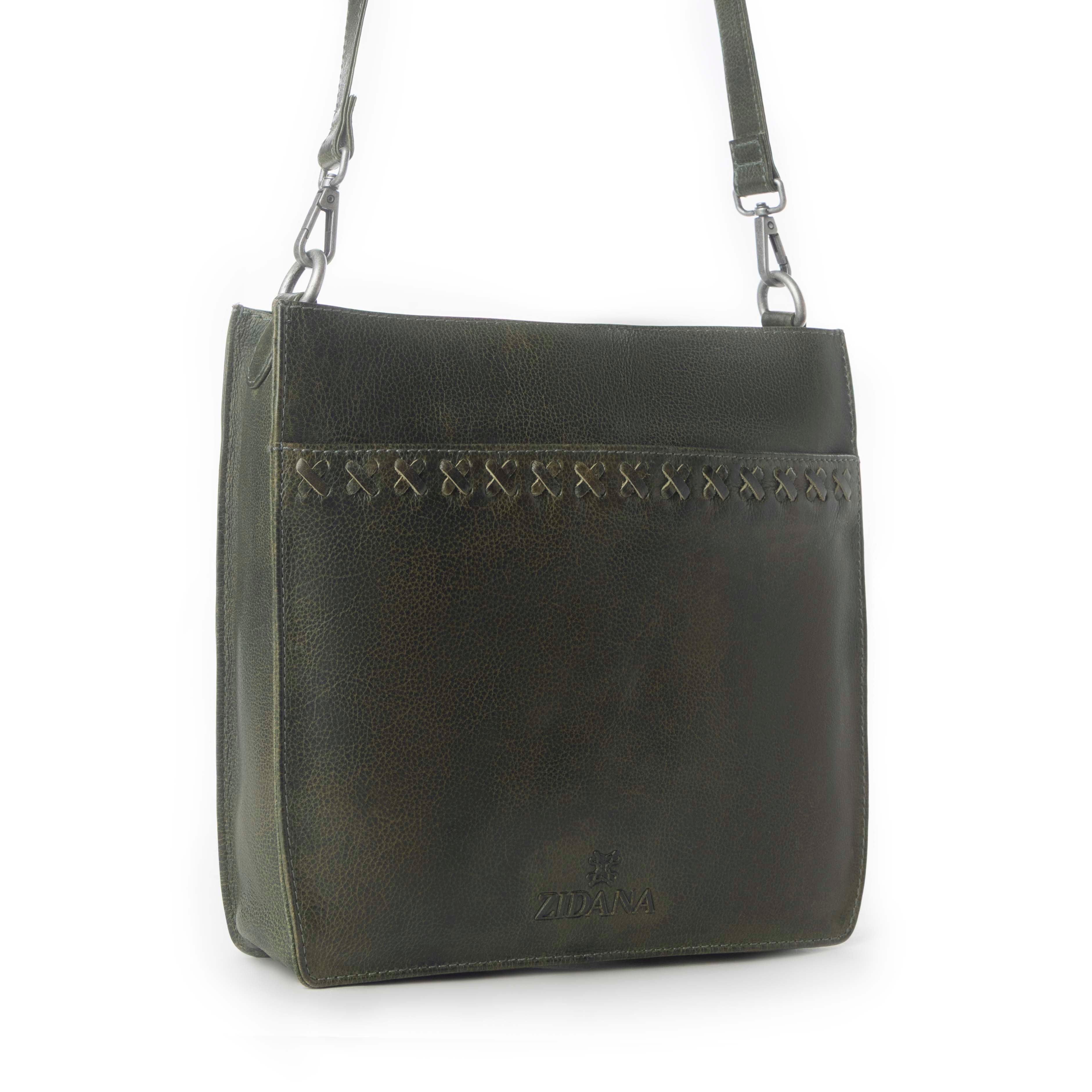Zidana Mirelle Woven Veg Tanned Leather Sling Bag Variant Combo
