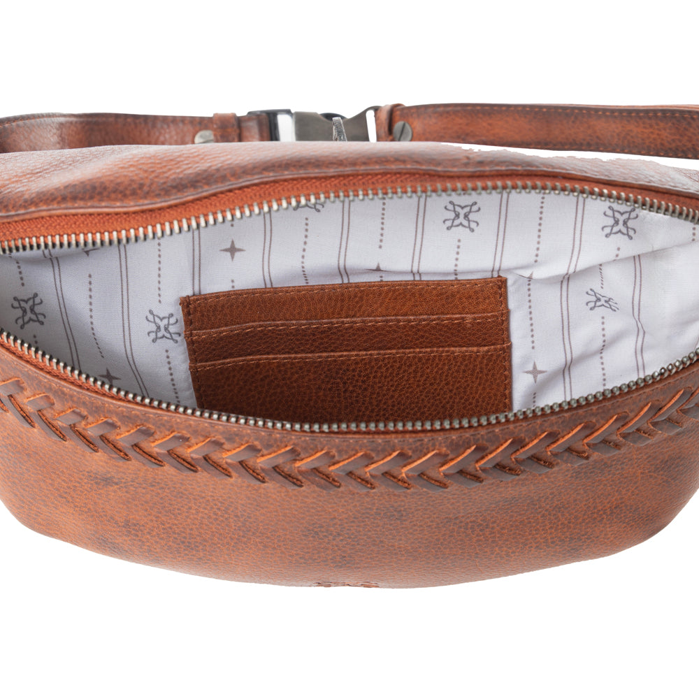 Zidana Amarillo Handstitched Veg Tanned Leather Fanny Pack Variant Combo