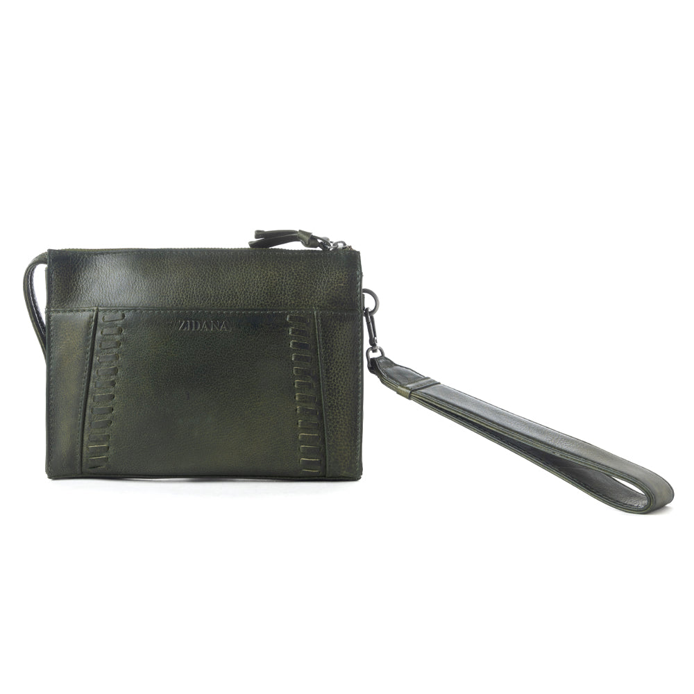 Zidana Bandera Ridge Veg Tanned Leather Wristlet Variant Combo