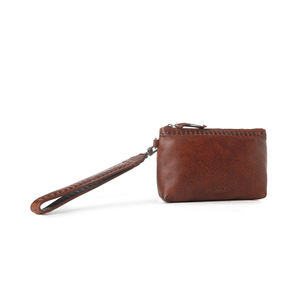 Zidana Ethel Mini Veg Tanned Leather Wristlet Variant Combo