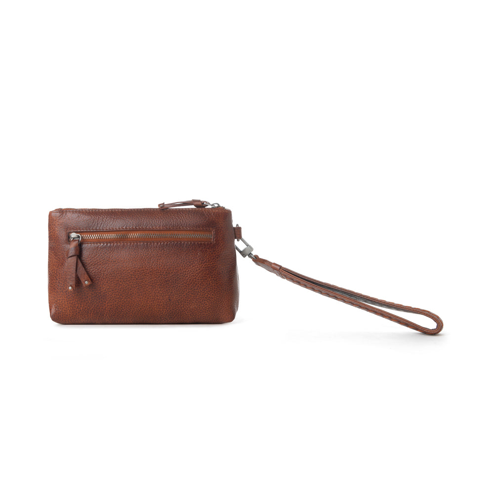Zidana Ethel Mini Veg Tanned Leather Wristlet Variant Combo