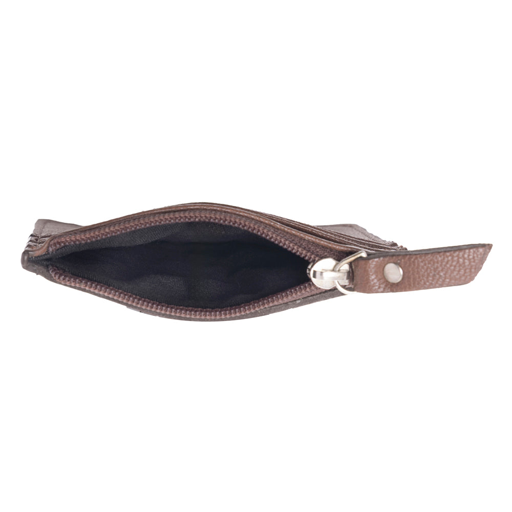 Briar Creek Handtooled Leather Credit Card Holder in Sage Tan