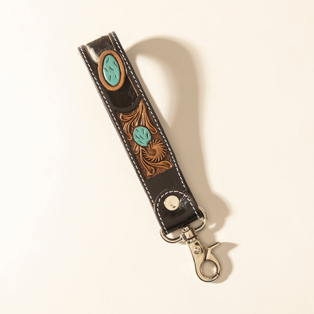 Moonflower Handtooled Leather Keyfob Variant Combo