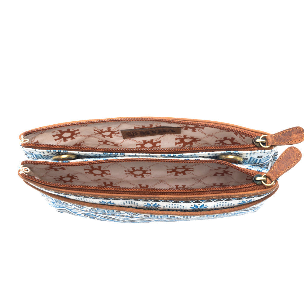 Tribal Hollow Cotton & Leather Crossbody Bag Variant Combo