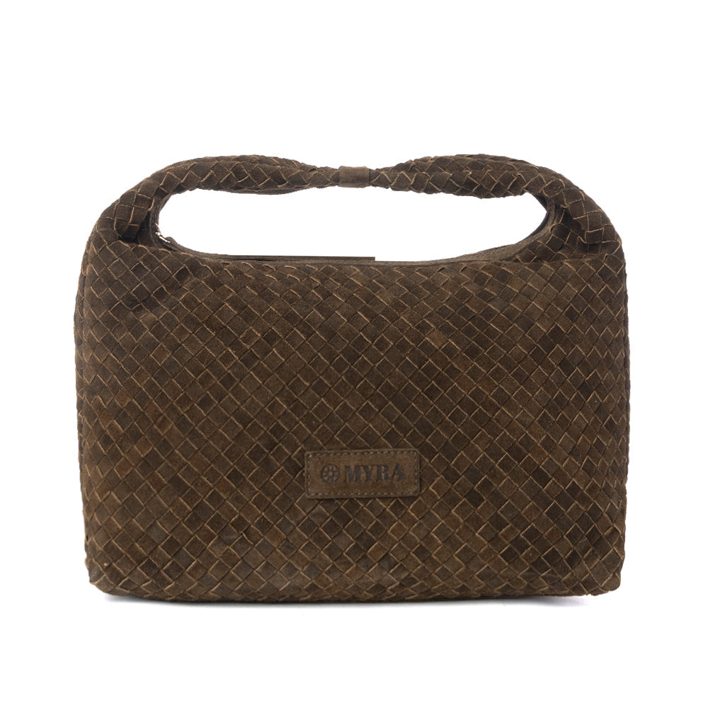 Saddle Weave Genuine Suede Leather Bag Variant Combo