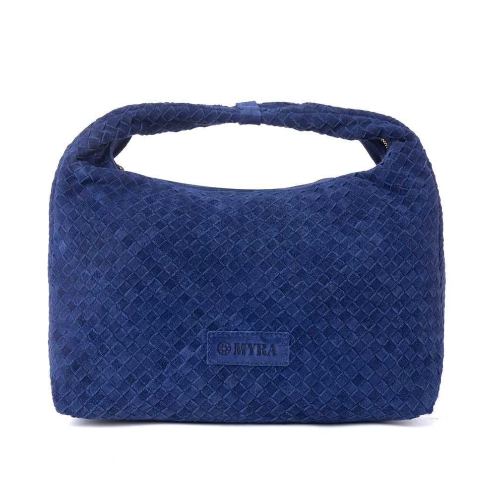 Saddle Weave Genuine Suede Leather Bag Variant Combo