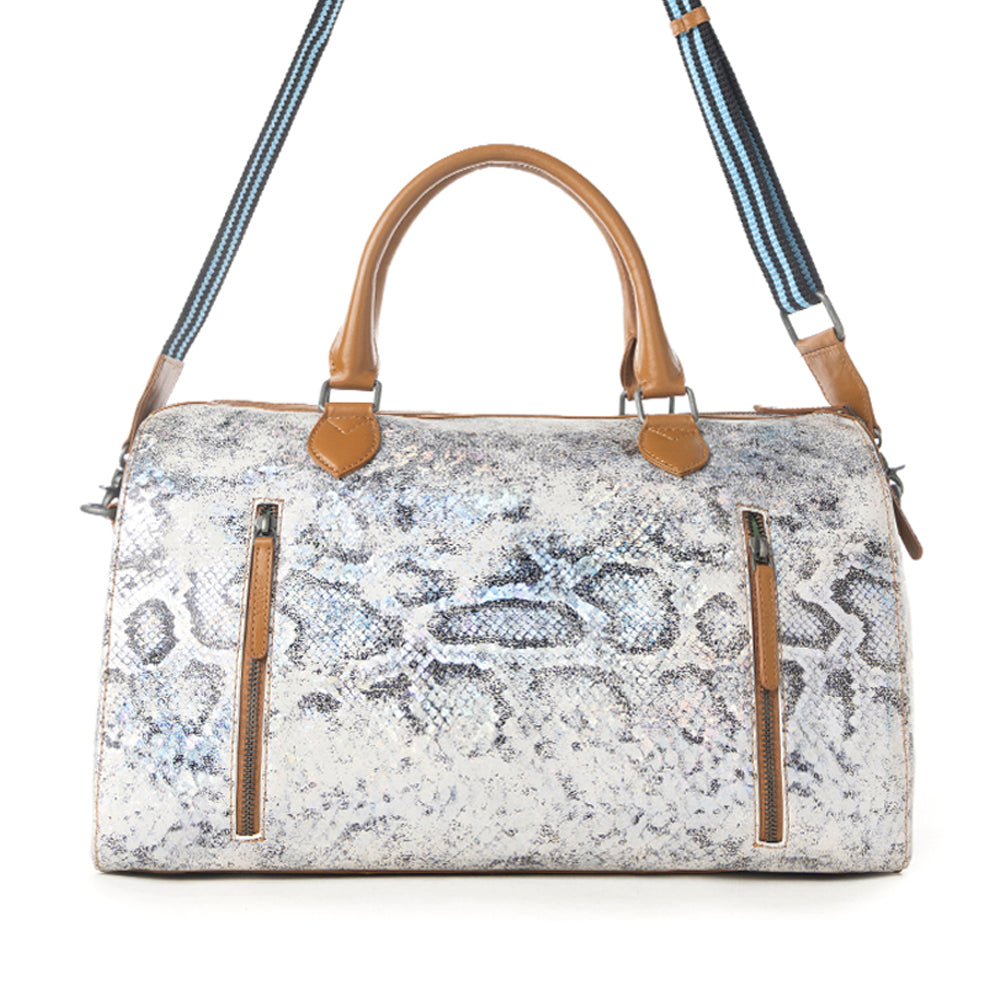 Ranger's Echo Snake Print Leather Duffle Bag Variant Combo