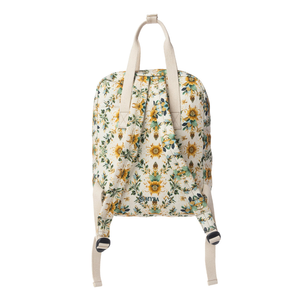 Pine Meadow Cotton & Leather Crossbody Bag in Mustard Cream