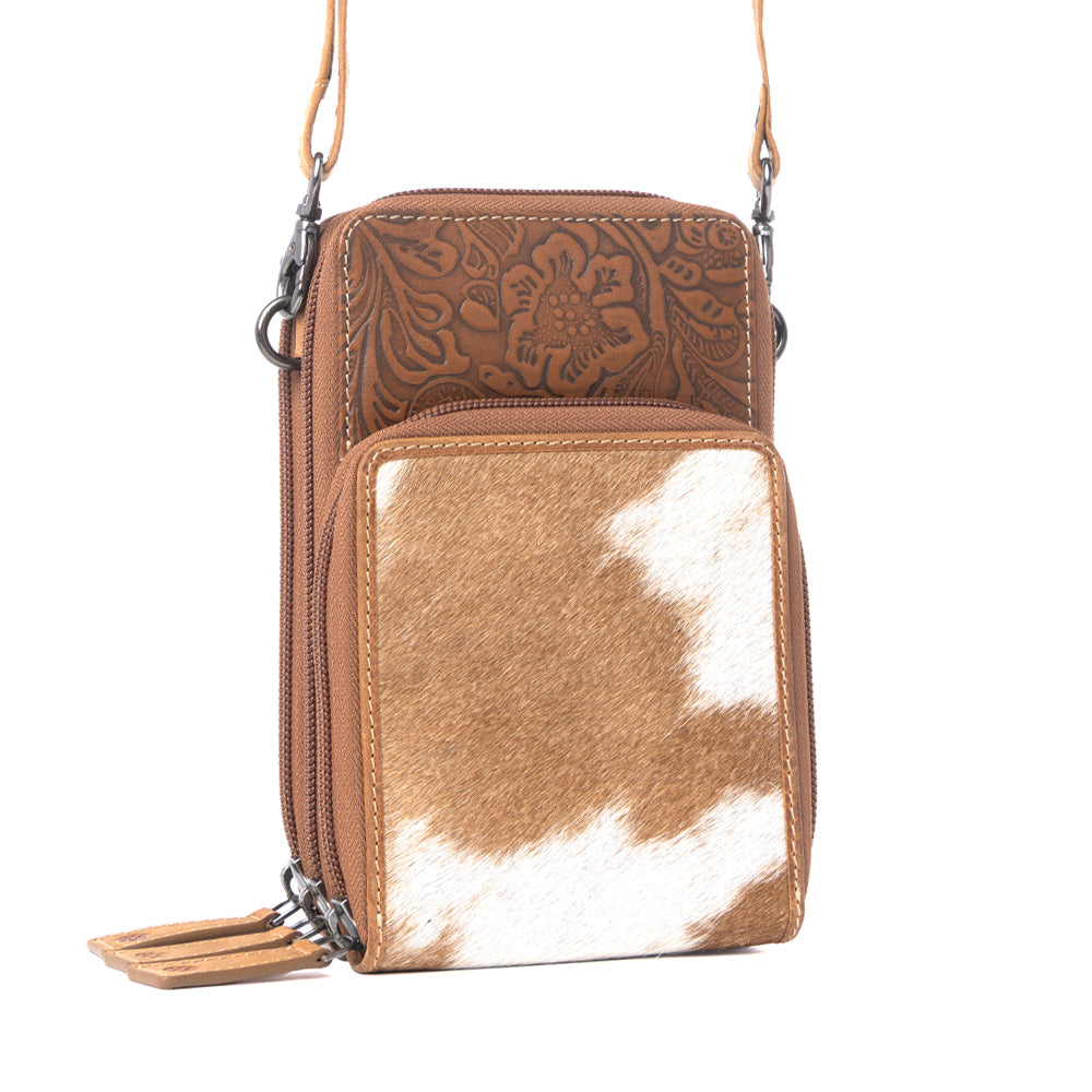 Rustler Ridge Embossed Leather Hairon Sling Bag Variant Combo