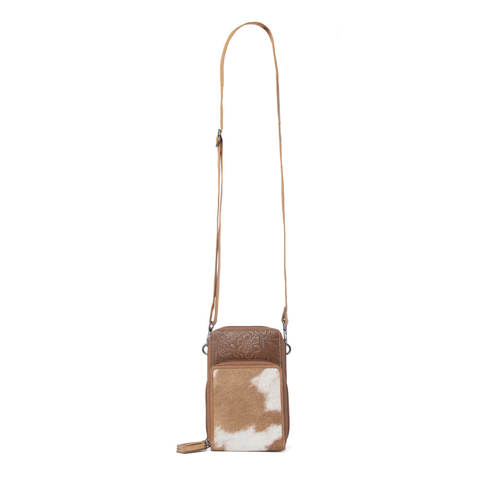 Rustler Ridge Embossed Leather Hairon Sling Bag Variant Combo