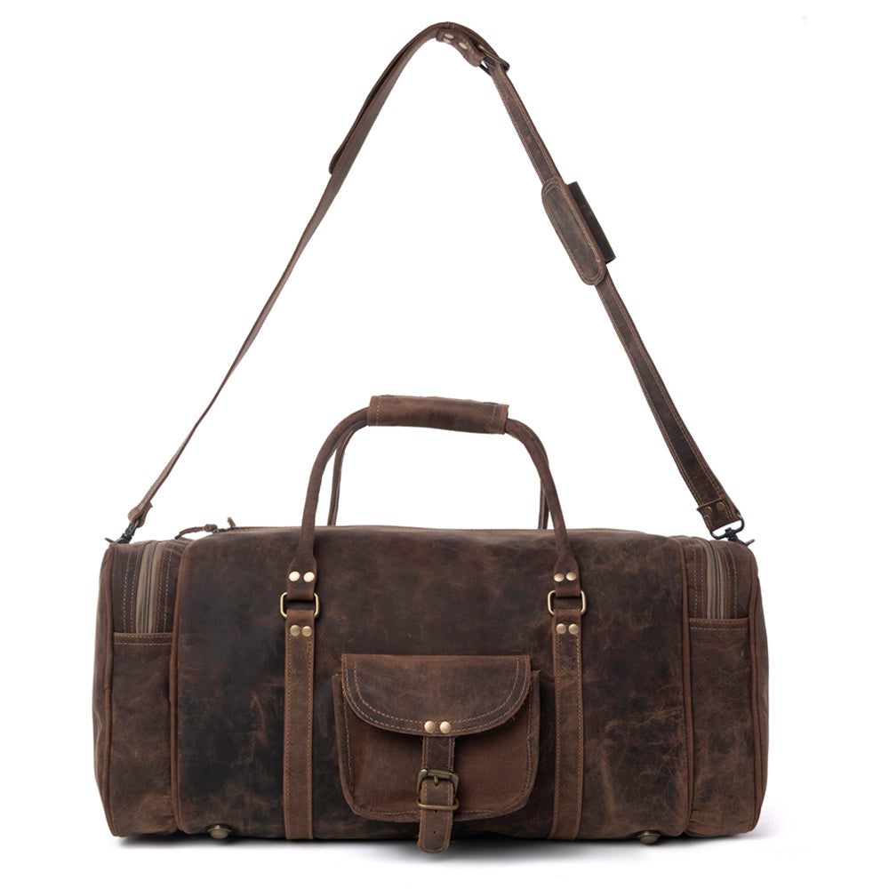 Redmont Leather Traveller Bag in Dark Mahogany