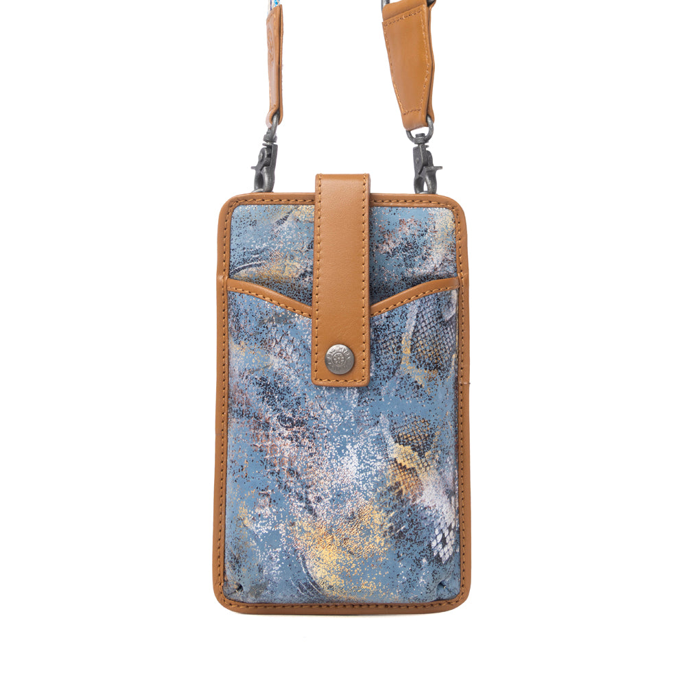 Cedar Snake Print Leather Cell Phone Holder Variant Combo