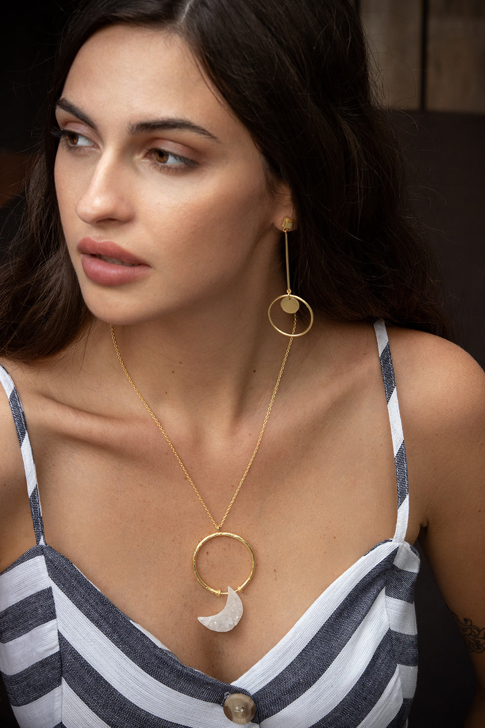 Angel Crescent Necklace