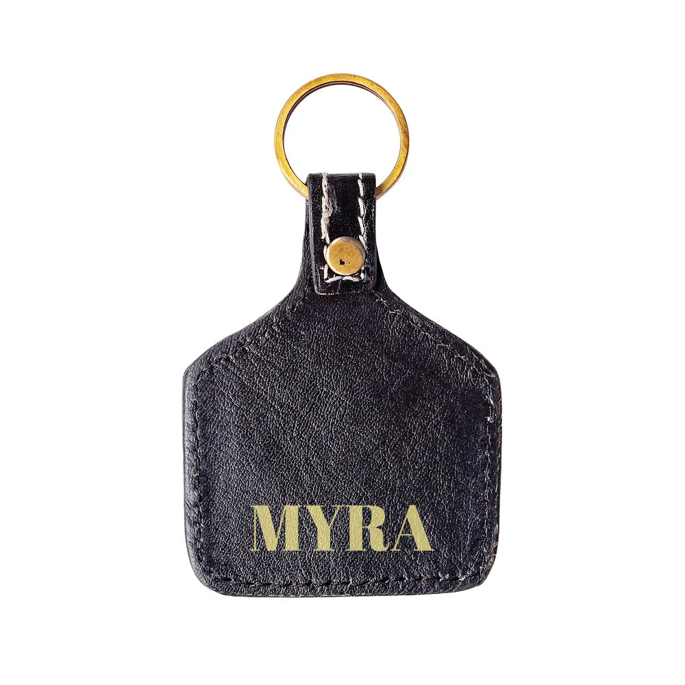 Trails East Hand-tooled Key Fob