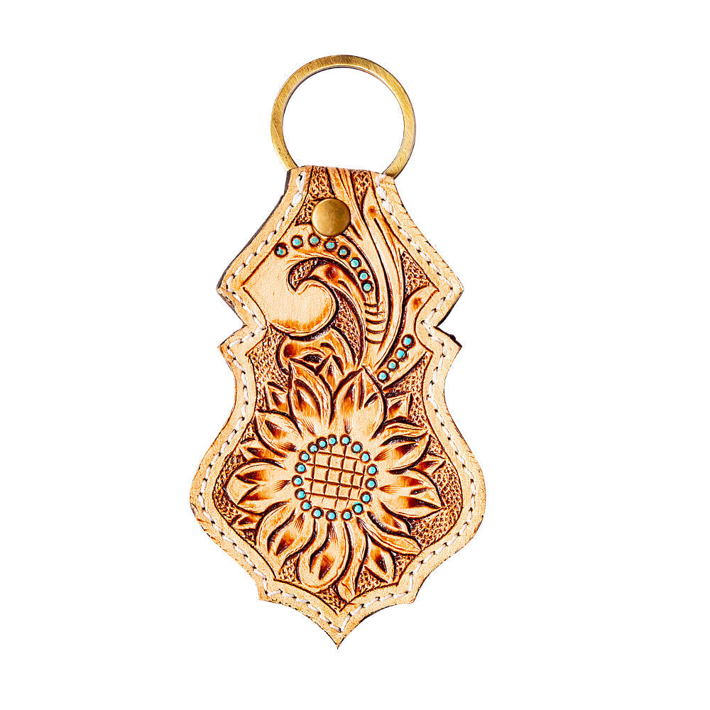 North Bloom Hand-tooled Key Fob